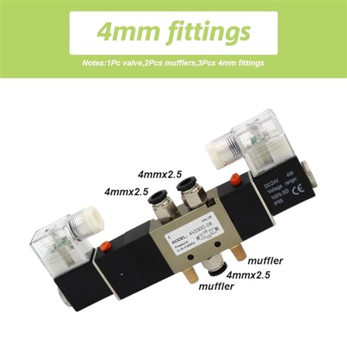 Distributeur pneumatique 6,35 mm pour commande de vérin AC220V - 3
