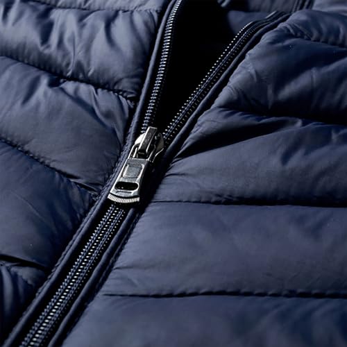 Jaqueta masculina quente leve acolchoada simples com capuz removível jaquetas de inverno para uso ao