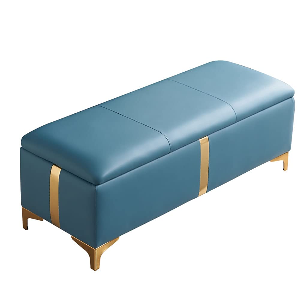 Repose-pieds avec rangement rectangulaire pour salon et bout de lit