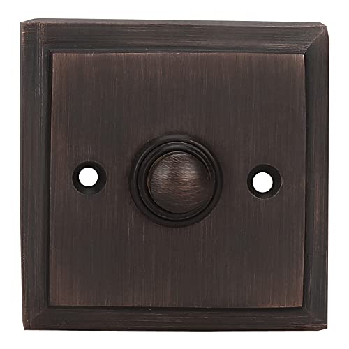 A29 Push Button Doorbell, Solid Brass, Oil Rubbed Bronze Finish