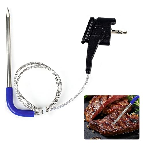 for Ninja Meat Thermometer 1 Pcs Stainless Steel for Ninja Thermometer Ninjas Probe Compatible with Ninjas Dz550 Foodi Smart Xl 6-In-1 Dual-Temperature Probe Indoor Barbecue and Air Fryer