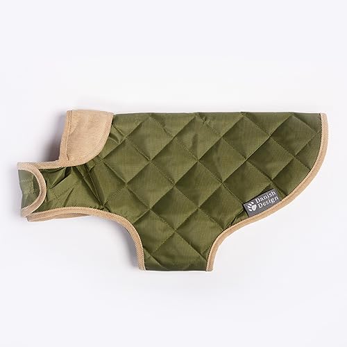 Danish Design Forest Green Diamond Quilt Shower Proof Thermal Lined Dog/Puppy Coat 10 Inch 25 cm, Forest Gren - Image 2