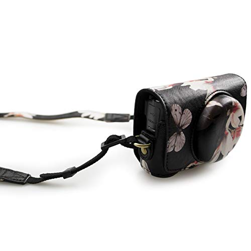 Kinokoo Canon Pu Leather Camera Case With Shoulder Strap For Canon Powershot Sx720 Hs Sx730 Hs And Sx740 Hs(Black-B) #TOP4