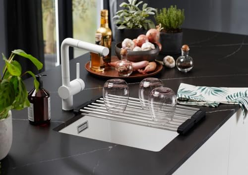 BLANCO 2 x TOP-Schienen | Edelstahl/Kunststoff | 416 x 60 mm | Passend zu allen Spülen und Becken mit einer 400mm Tiefe