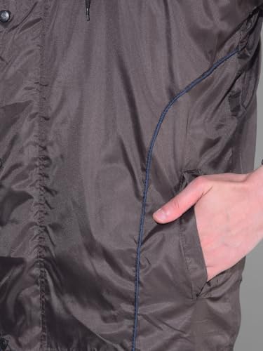 Image of Dollar Rainguard Men's PVC Full Sleeve Solid Reversible Sporty Raincoat Set With Adjustable Hood and Pocket