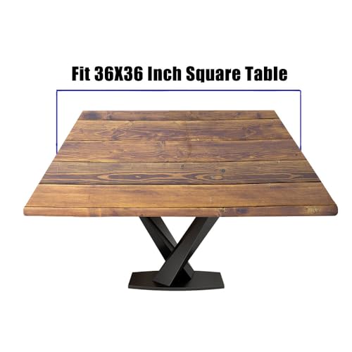 NYRTHUS Square Fitted Table Topper Covers for Square Table 36"x36", Wipeable Table Covers for Indoor Outdoor Garden Picnic Party by NYRTHUS - Used condition - Image 2