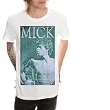 Rolling Stones The T Shirt Retro Mick Jagger Live Nouveau Officiel Unisex Blanc Size M
