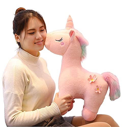 Image of Tickles Unicorn Horse Soft Stuffed Plush Animal Toy for Girls & Boys Kids Babies Birthday Gift (Color: Pink Size: 53 cm)