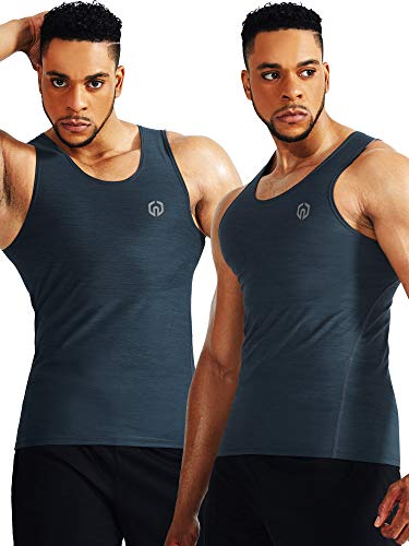 Image of NELEUS Men's 3 Pack Athletic Compression Under Base Layer Sport Tank Top