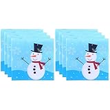 120 stücke Party Tissue Favor for Papier Tischset Dekorationen Bedruckte Lieferungen Weihnachten Schneemann Servietten Cocktail Geburtstag Blau Café Urlaub Handtuch Abendessen Serviette Restaurant Ser