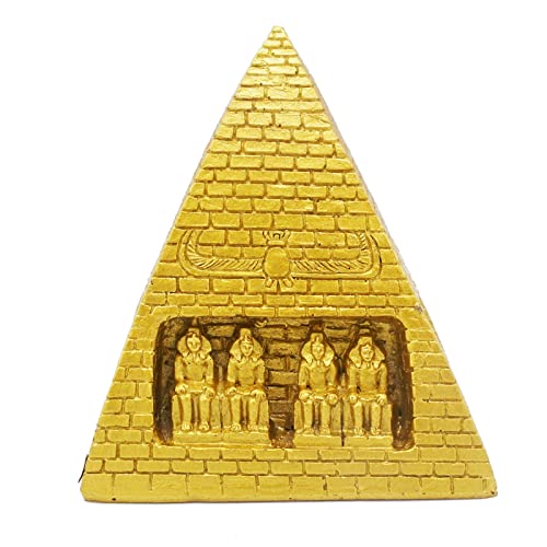 Image of Aquarium Pyramid Fish Tank Decorations Ancient Egypt Reptile Turtle Lizard Spider Tanks Terrarium Egyptian Decor Ornament Pet Gold