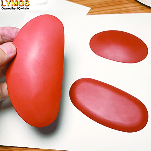 Lymgs Soft Silicone Pottery Clay Sculpt Tools Set, Smooth Artists Ceramic Shaping Tool For Potter Modeling Soft Rib, Red 3 Different Size #TOP4