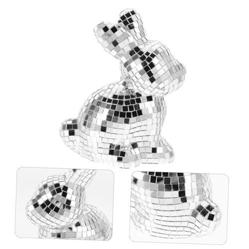 Estatua disco espejado brillante para bodas, fiestas y escenarios: diseño único artesanal para celebraciones festivas y adornos de mesa miniatura 7