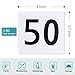 Toncoo 50Pcs Table Numbers 1-50, 3.7x4 Inch Plastic Table Numbers, Double Sided Table Number Cards - for Wedding Reception Restaurant Table Numbers Place Cards, White