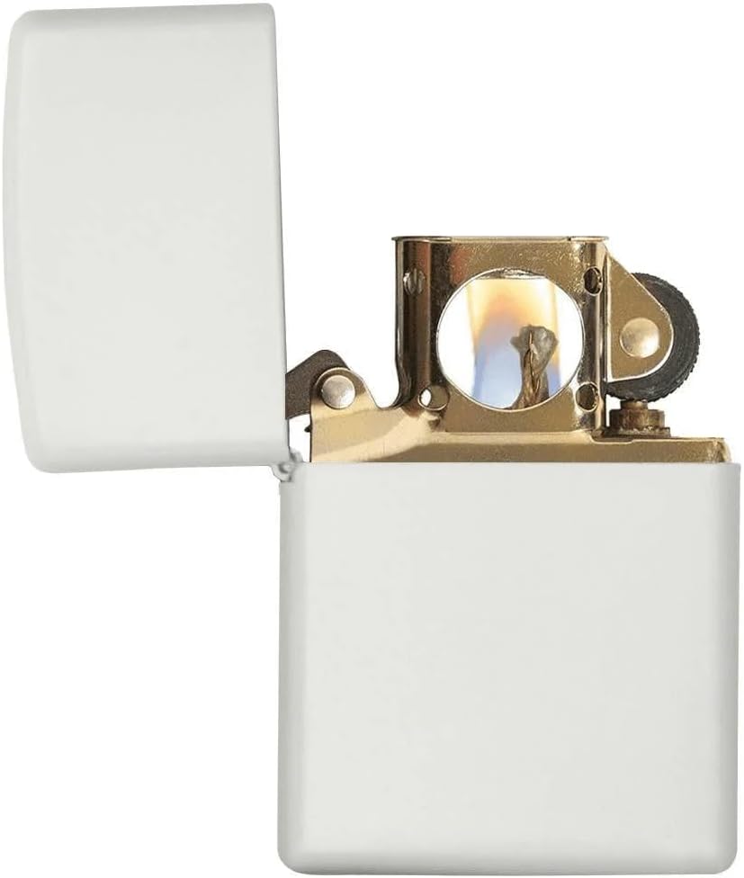 Personalized ZIPPO Classic Pipe Windproof Oil Lighter Engraving (White/Gold)