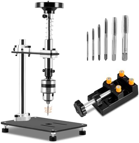Máquina de rosquear manual M3-M10 Ferramenta vertical com torno d...