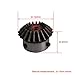 CNBTR Tapered Bevel Gear Wheel 45# Steel Bevel Miter Gear 90 Degrees 2 Module 20T 8mm Hole Dia Pack of 2
