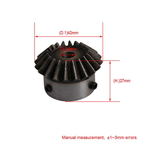 Image of 2PCS 2 Module 20 Teeth 8mm Hole Dia 90 Degree Gearbox Tapered Bevel Gear Wheel for Mechanical