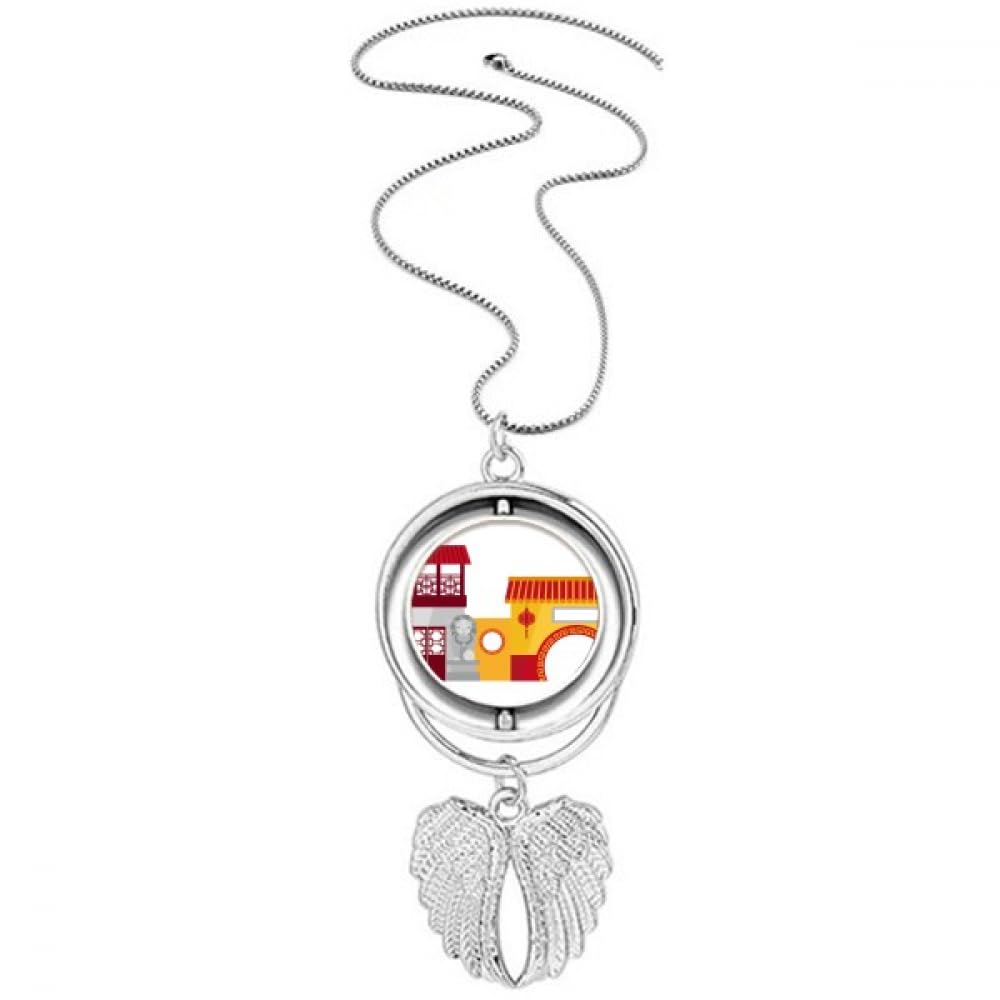 Collier ailes d'ange architecture chinoise, cadeau idéal anniversaire