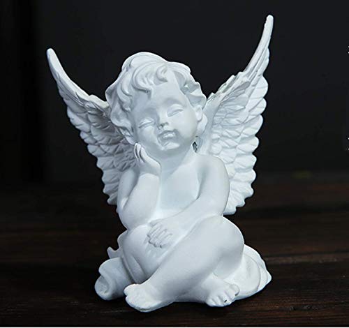 Artgenius 4" Sleeping Baby With Wing Angel Figurine Statue Decorative Sculpture For Home,Office And Gift (White) #TOP6