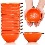 Noamus 12 Stück Keramik-Kürbis-Auflaufförmchen, 170 ml, ofenfest, Kürbisform, Mini-Backform für...