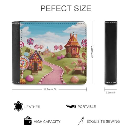 Candy Land Mens Wallet Slim Credit Card Holder Bifold Money Clip Portable Coin Purse Gifts for Men2