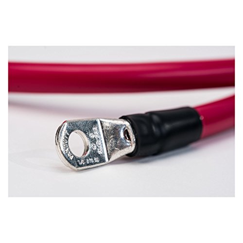 Spartan Power 2 Awg 2 Foot Alligator Clamp Battery Cable Set With 5/16" Ring Terminals #TOP4