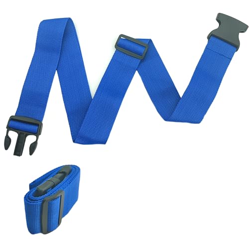 Hezhou Cinturón de seguridad para silla de ruedas, cinturón de seguridad, correa ajustable para silla de ruedas, con hebillas ajustables para silla de ruedas con hebilla para personas mayores (azul 2)