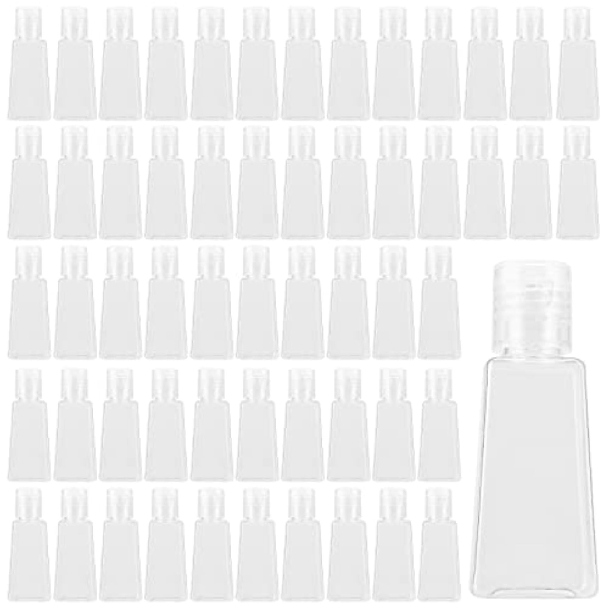 120 Pieces 1oz Clear Plastic Empty Bottles with Flip Cap