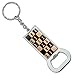 GRAPHICS & MORE Chess Board Pieces Pattern Keychain Rectangle Chrome Plated Metal Bottle Cap Opener