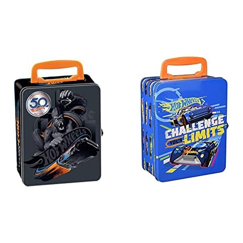 Theo Klein 2881 Hot Wheels Sammelkoffer I Metallkoffer für bis zu 50 Autos I Spielzeug für Kinder ab 3 Jahren & 2883 Hot Wheels Sammelkoffer IAus hochwertigem Metall I Spielzeug für Kinder ab 3 Jahren Cover
