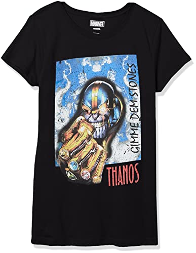 T-shirt Marvel Thanos pour fille noir taille S en coton imprimé