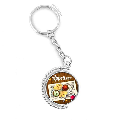 Llavero cadena anillo rotativo DIYthinker aperitivo pan vino