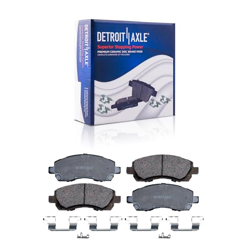 Image of Detroit Axle - Front Brake Pads for 1997-2001 Subaru Impreza 1997-2000 Legacy Ceramic Brake Pads w /Hardware 1998 1999 Replacement