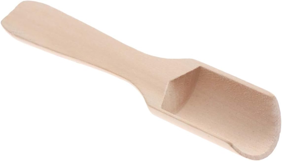 Luxshiny 15pcs Wooden Tea Shovel and Salt Scoop Flat Handle 2.8x11cm Teaware Accessories Measuring for Tea, Salt, and Milk