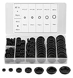 Paket beinhaltet: Sie erhalten 170 Stück Gummitüllen in 7 gängigen Größen, einschließlich 50 Stück in 7,14mm; 40 Stück in 9,53mm; 30 stücke in 12,07mm; 20 Stück in 15,88mm; 10 Stück in 19,05mm; 10 Stück in 22,23mm; 10 Stück in 25,4 mm.