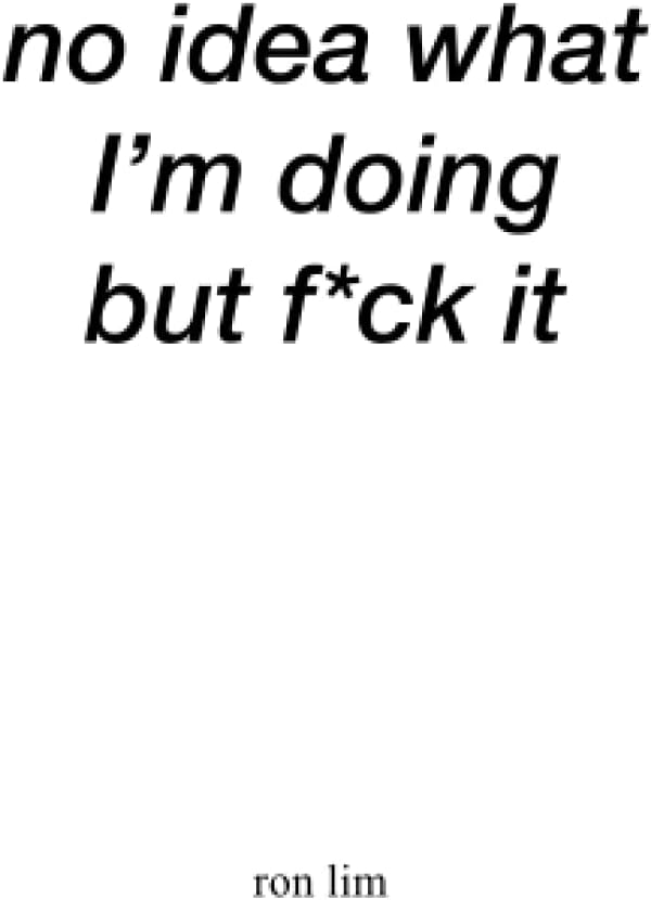 no idea what I'm doing but f*ck it