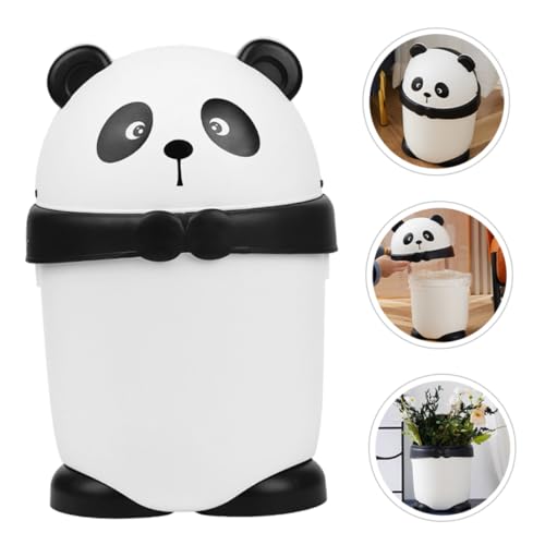 Bote de basura OUNONA con tapa diseño panda plástico miniatura 6