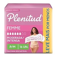 Plenitud Roupa Íntima Active Mulher, 16 unidades - P/M - Leve 16 Pague 15