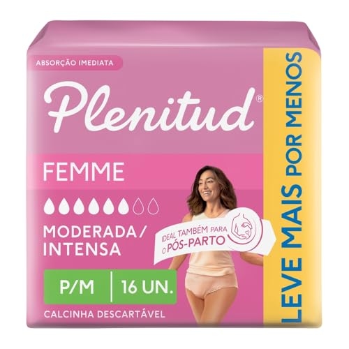 Roupa Íntima Plenitud Femme para Incontinência P/M-16 un