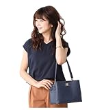 [ニッセン] シャツ・ブラウス レディース 【とろみシリーズ】 前後２ＷＡＹフレンチスリーブＴブラウス（セットアップ対応） ネイビー M