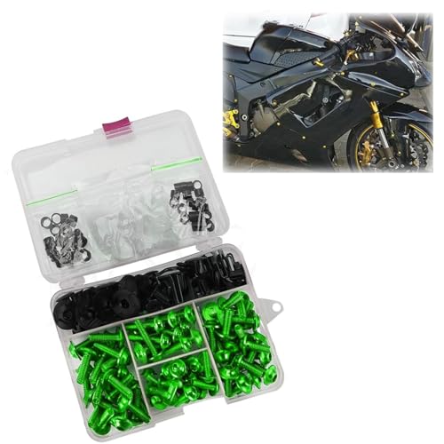 ���i �I�[�g�o�C�t���t�F�A�����O�{���g�L�b�g C650GT C 650 600 C650 C600 �X�|�[�c HP2 K1200R F650CS CNC ���S�t�F�A�����O�N���b�v�i�b�g �ˑ��L�b�g(Green)