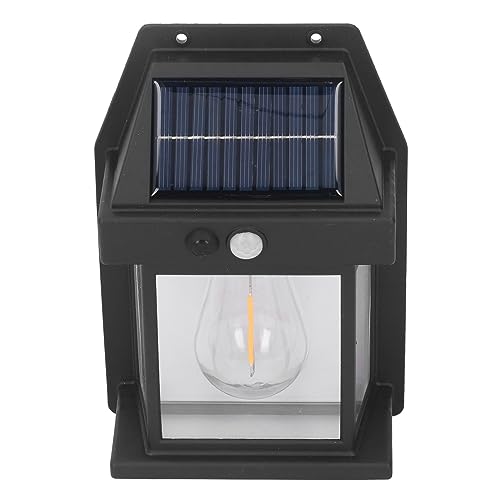 VGEBY Solar Tungsten Wall Light, Outdoor Sensor Interaction Lamp Exterior Lighting Fixtures Wall Mount IP65 (Black)