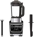 Ninja Foodi Cold & Hot Blender with Precision Heating Element, 64oz Glass Pitcher, 1400W High-Speed Crushing & Cooking Blender for Smoothies, Soups, Sauces, Fondue – Black, HB150C (Canadian Version)