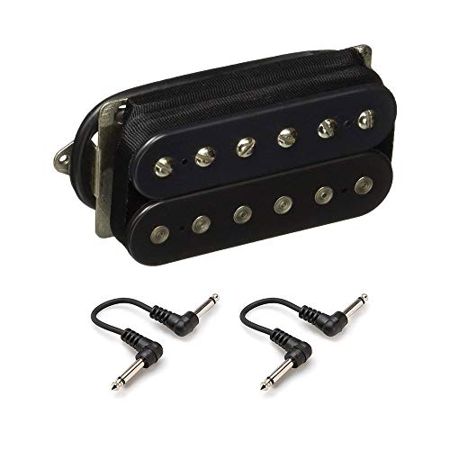 DiMarzio DP257 Illuminator Bridge Humbucker Pickup F-Spaced Black with Patch Cables