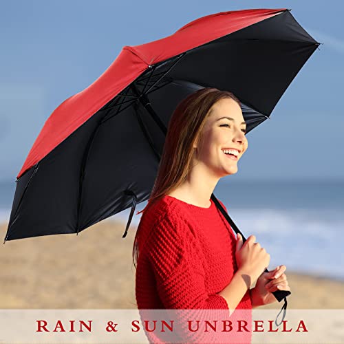 12 Pcs Compact Umbrella Travel Umbrella Windproof Ultraviolet Umbrellas For Rain And Sun Automatic Folding Umbrella 8 Ribs For Women Men, Auto Open And Close Waterproof Portable Dual Purpose, 6 Colors #TOP6