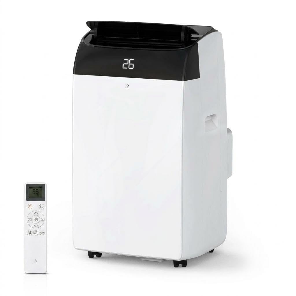 Aptliton 10000 BTU Air Conditioner, 4-in-1 Mobile AC with Dehumidifier, Fan, Sleep Mode, Self-Evaporation – 52dB Quiet, 24H Timer, Washable Filter, Energy Efficient, Window Kit