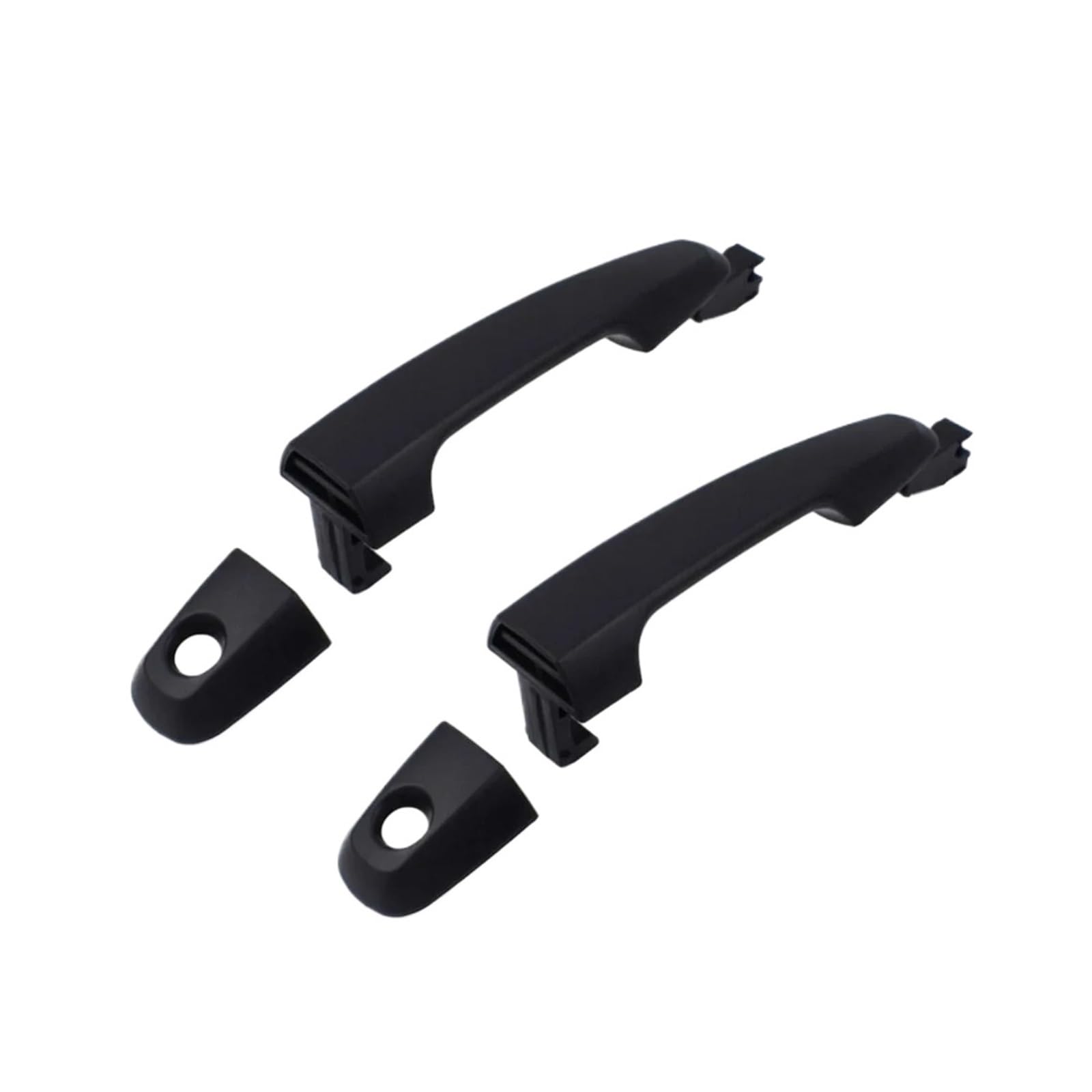 KLKWSFGFZK Outside Car Door Handle for Mitsubishi L200 Triton 2005-2015 5716A031 Front and Rear Left Right Smooth Black Exterior Car Door Handle Set(Left and Right)