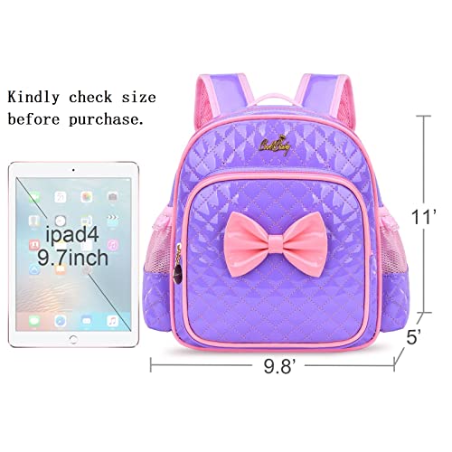 Suerico Cute Durable Waterproof Toddler Preschool Bag Kindergarten Kids Backpack For Girls (Purple) #TOP2