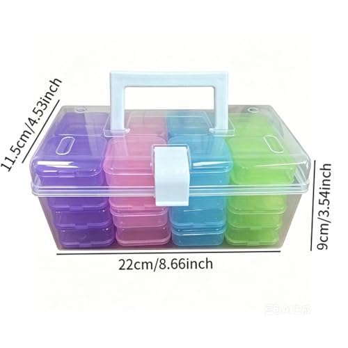TISHITA Boîte de Rangement pour Perles, 32 Compartiments, Idéale pour Bijoux et Accessoires de Loisirs Créatifs, Coloré – vue 2